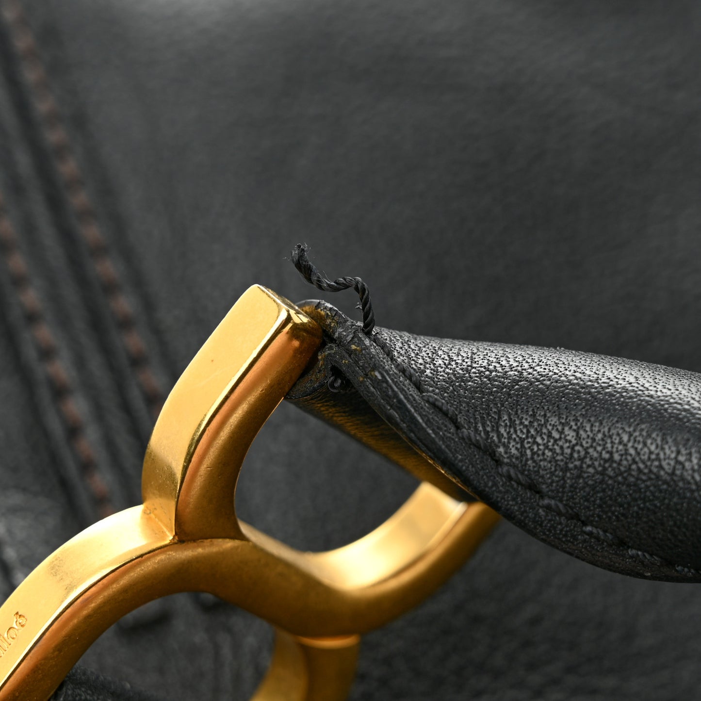 Calfskin Large Marcie Satchel Black
