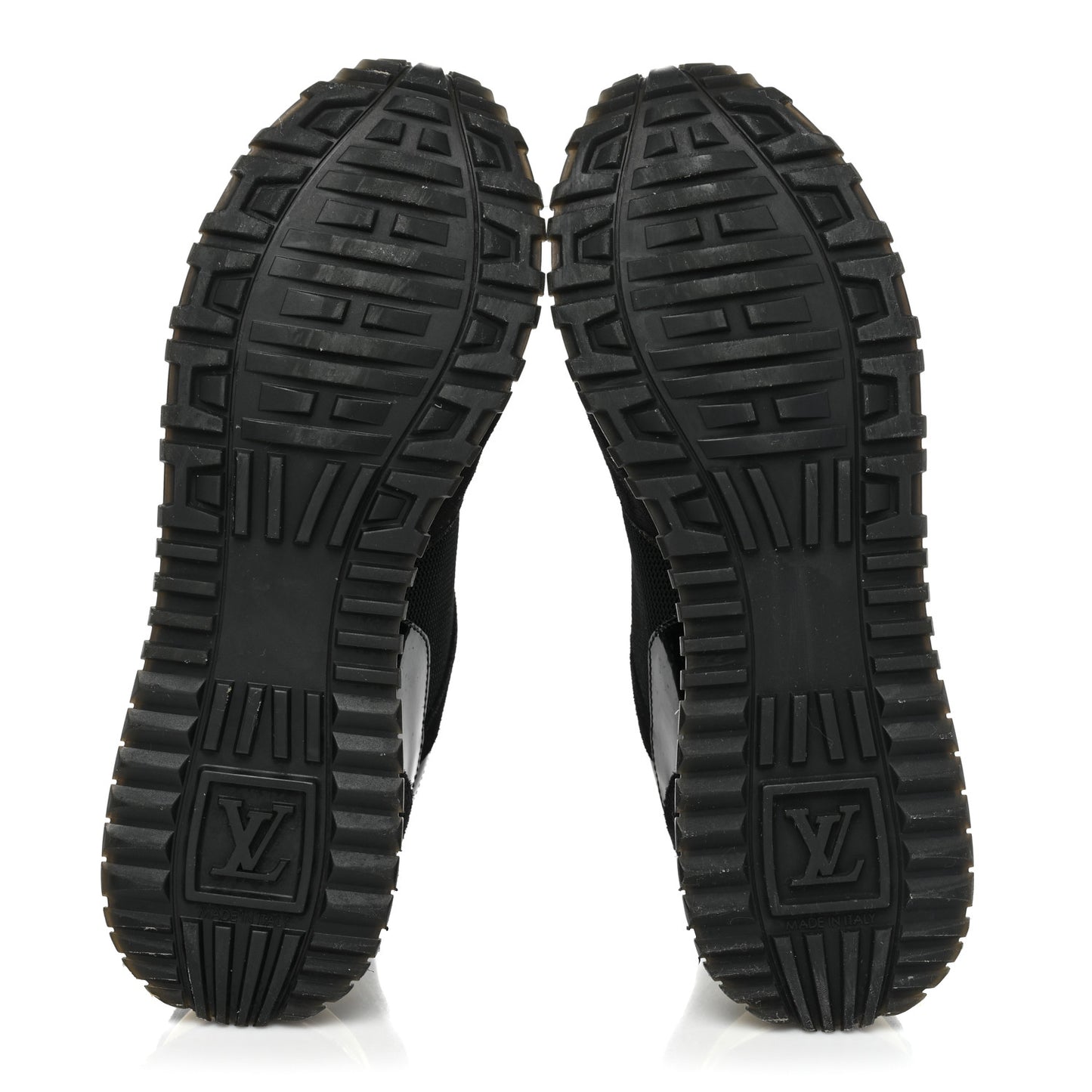 Suede Monogram Run Away Sneakers 38 Black