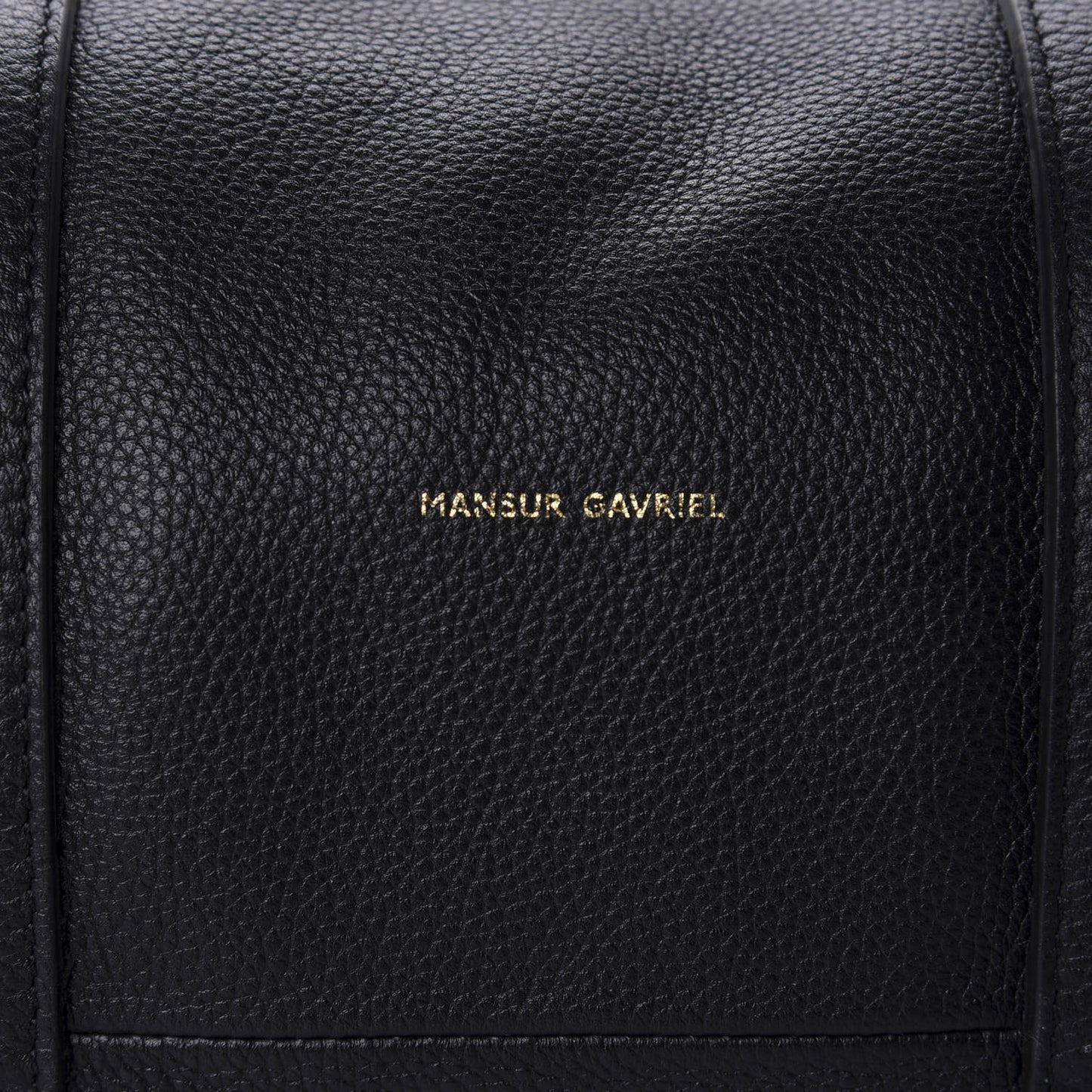 Pebbled Calfskin Mini Duffel Bag Black