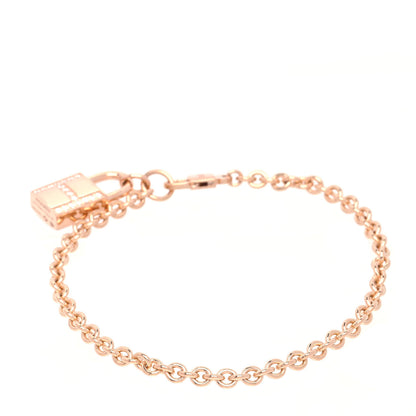 Hermes 18K Rose Gold Diamond Amulettes Cadenas Bracelet SH 2 of 5