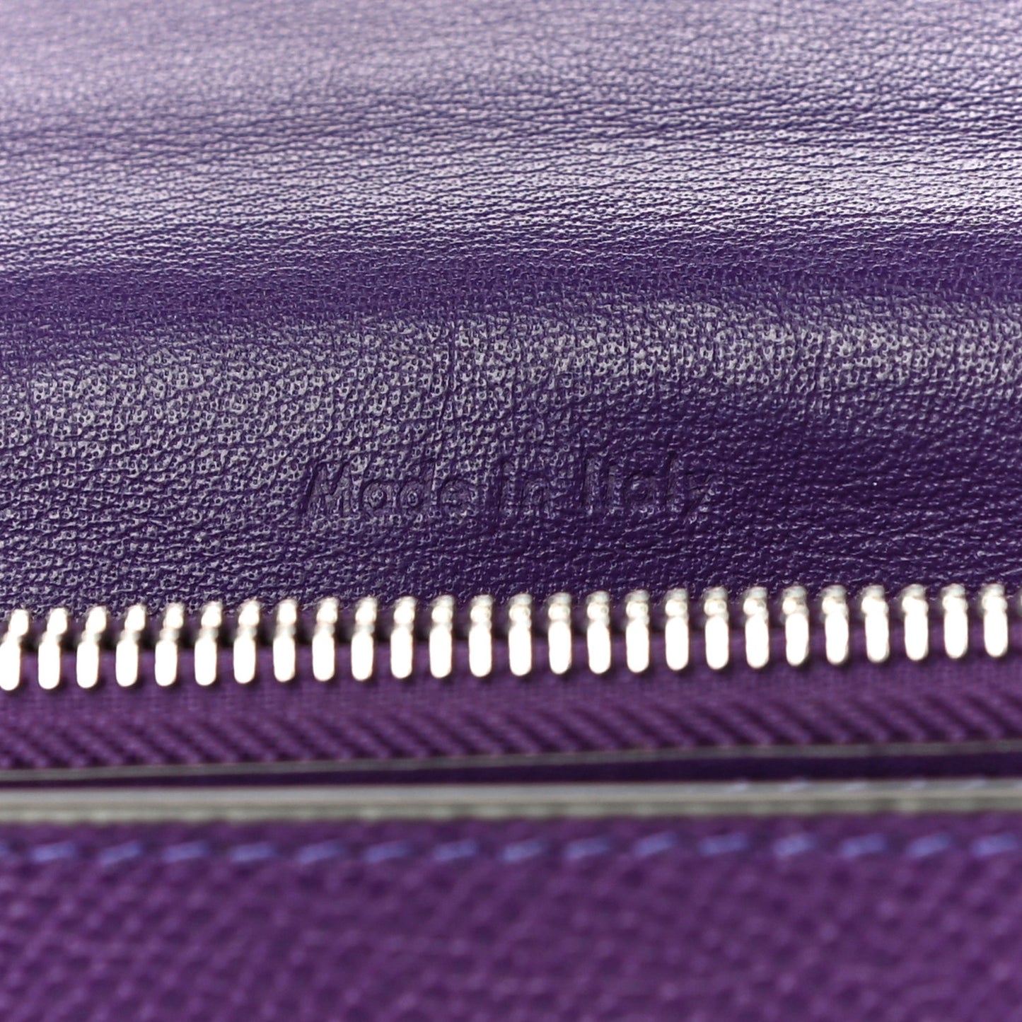 Grained Calfskin Large Trotteur Multifunction Flap Wallet Purple