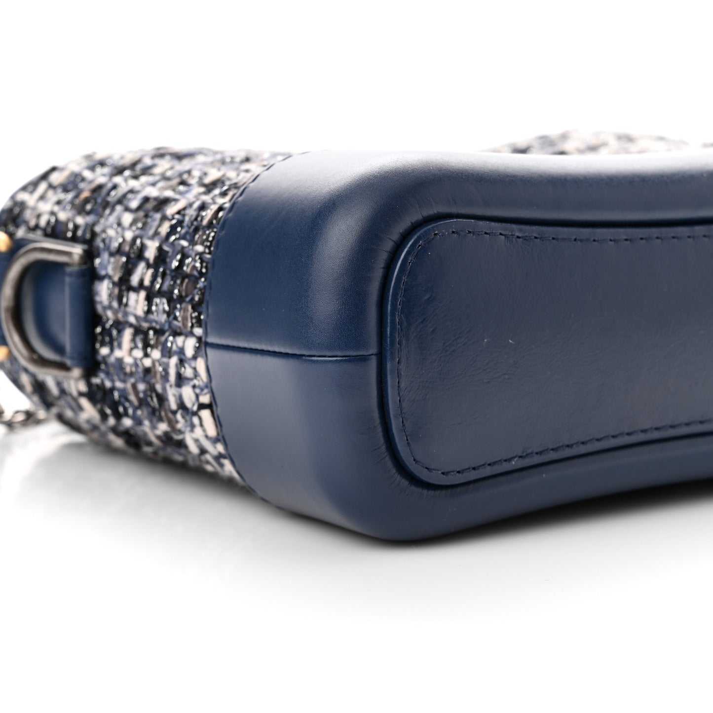 Tweed Calfskin Small Gabrielle Hobo Blue