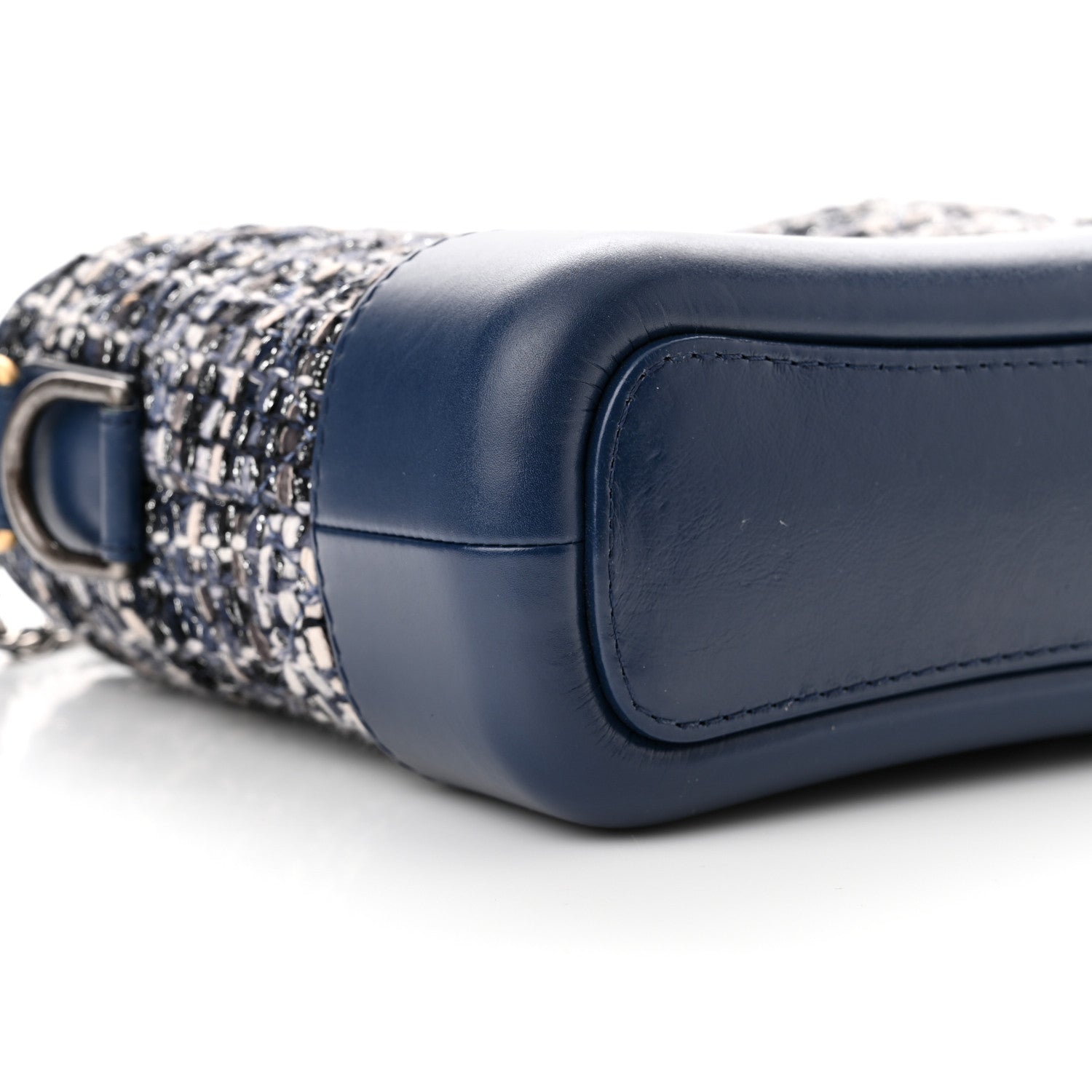 Chanel Tweed Calfskin Small Gabrielle Hobo Blue 8 of 10