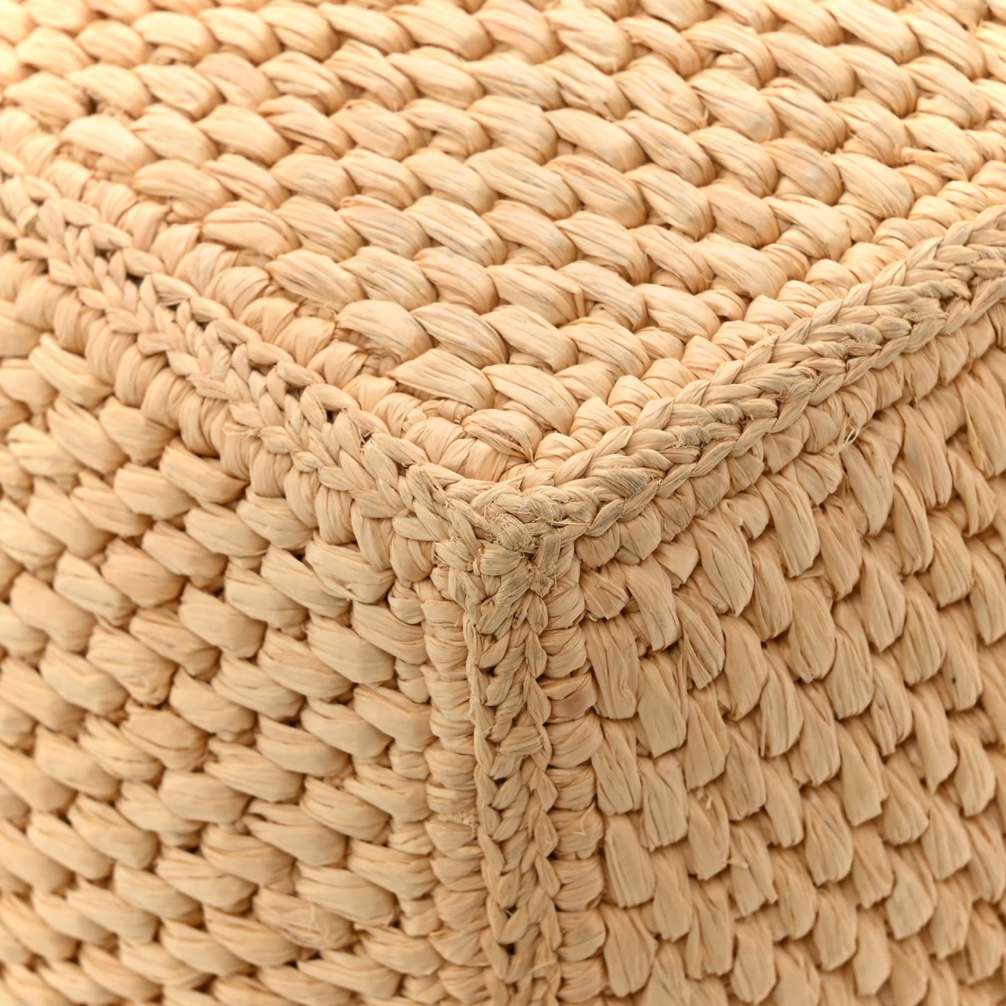 Raffia Small Paula's Ibiza Logo Tote Natural Tan