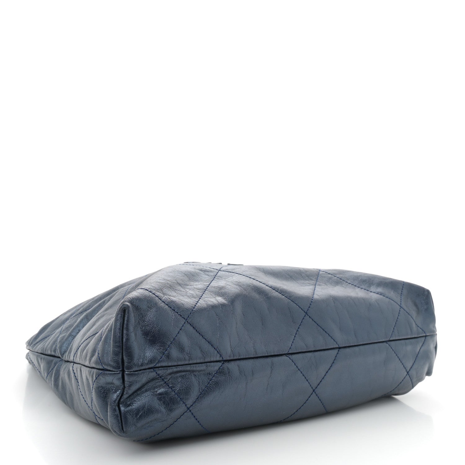 Chanel Metallic Calfskin Quilted Small Chanel 22 Navy Blue 5 of 11