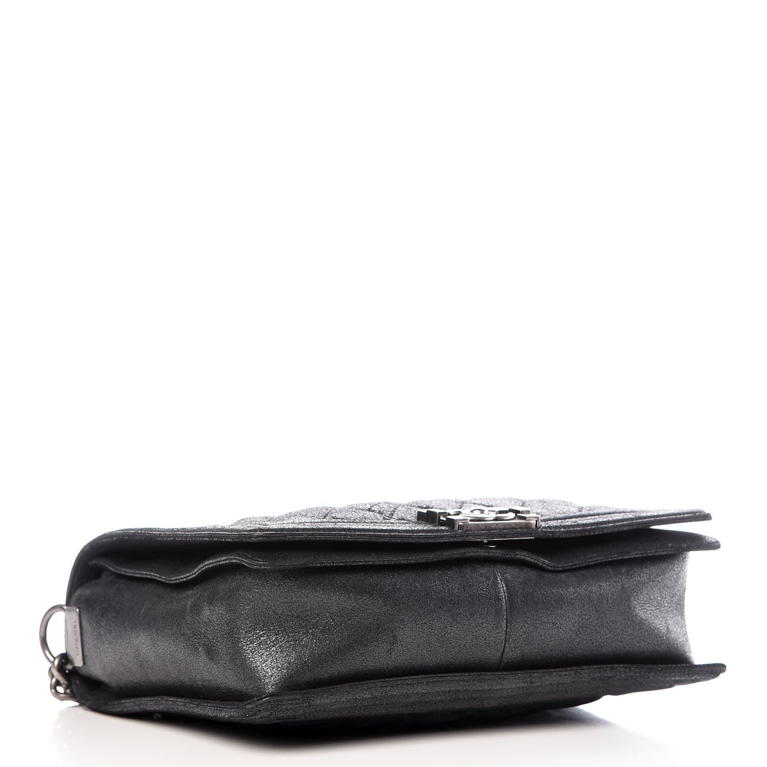 Chanel Iridescent Calfskin Quilted New Medium Gentle Boy Flap Black 4 of 10