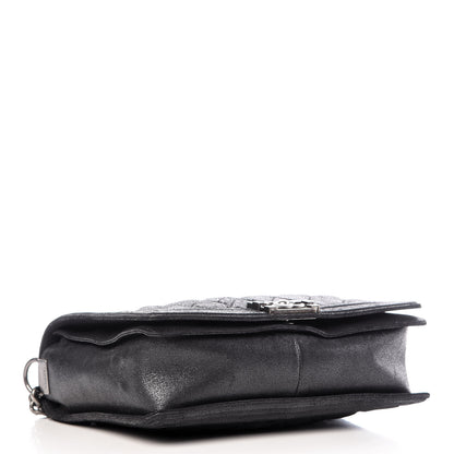 Chanel Iridescent Calfskin Quilted New Medium Gentle Boy Flap Black 4 of 10