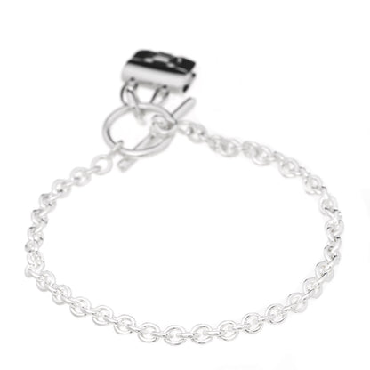 Hermes Sterling Silver Amulettes Constance Bracelet ST 3 of 6