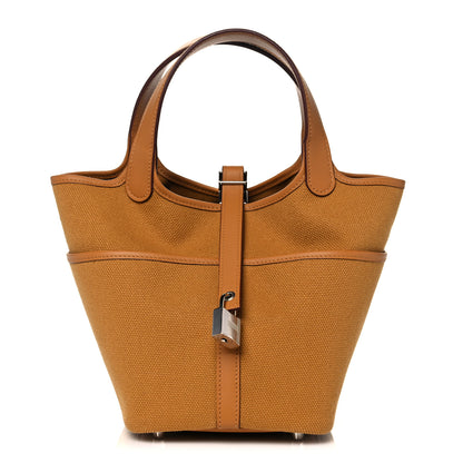 Hermes Toile Goeland Swift Cargo Picotin Lock 18 Sesame 1 of 10
