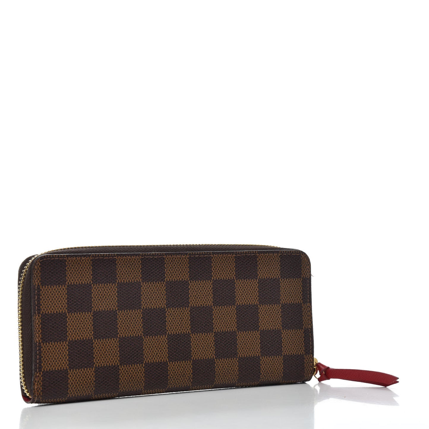 Damier Ebene Clemence Wallet Cherry