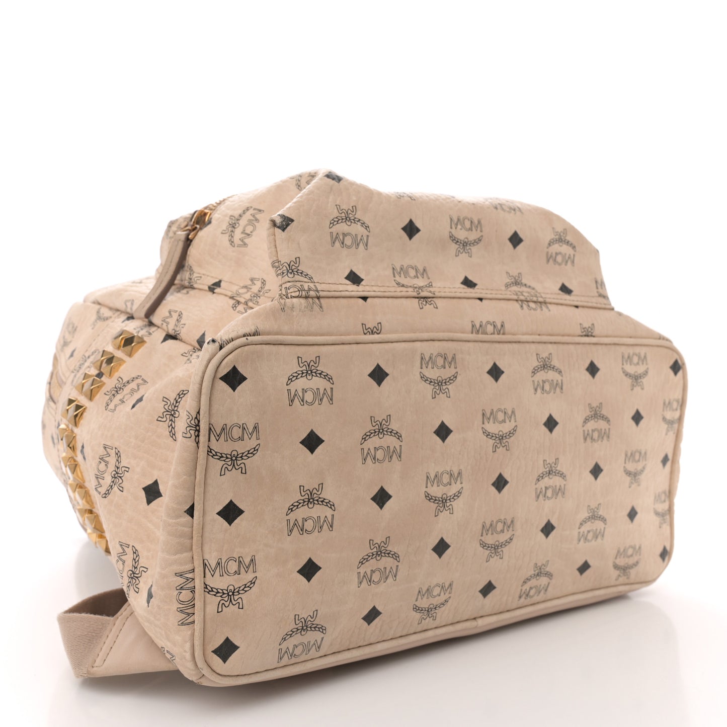 Visetos Large Side Studs Stark Backpack Beige