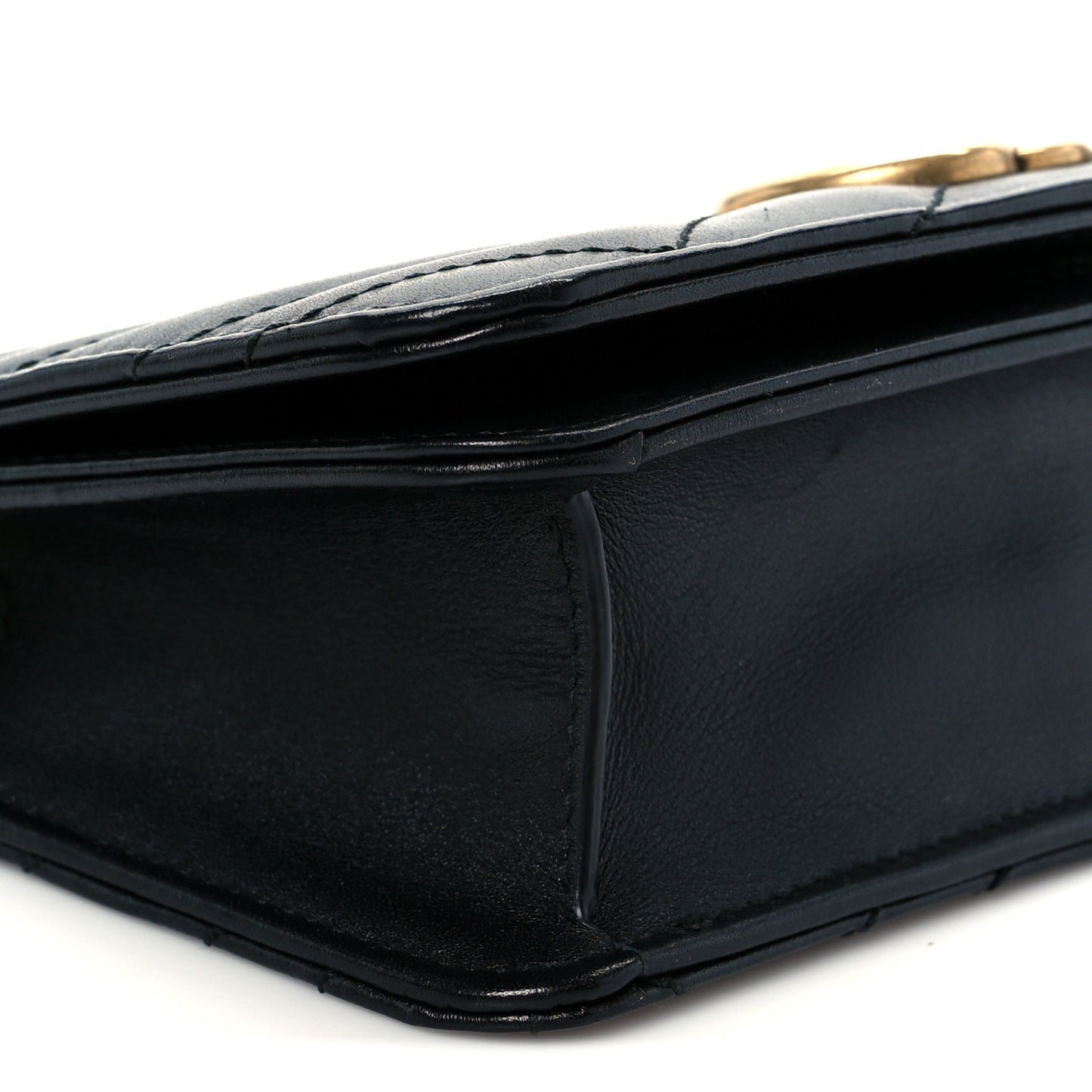 Calfskin Matelasse GG Marmont Mini Bag Black