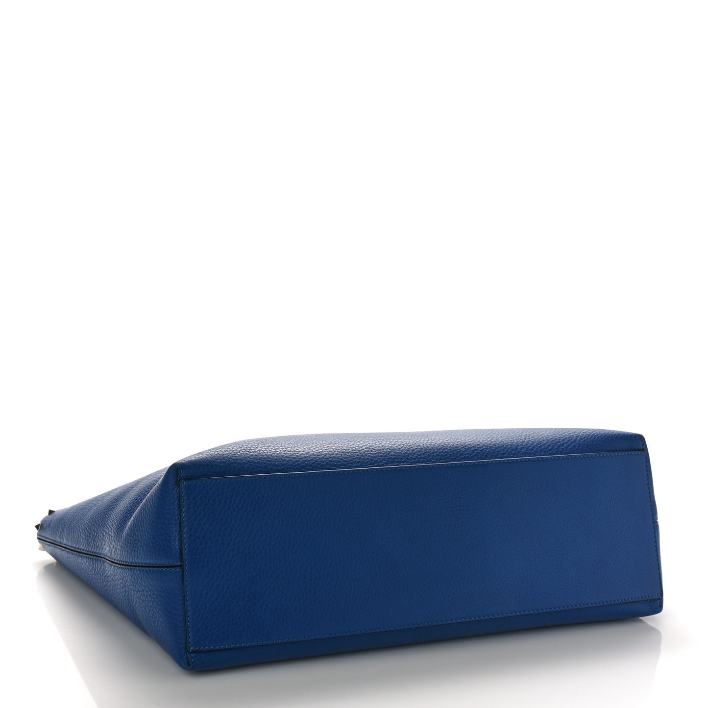 Grained Calfskin Rockstud Shoulder Tote Baltique