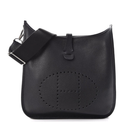 Hermes Taurillon Clemence Evelyne III PM Black 1 of 9