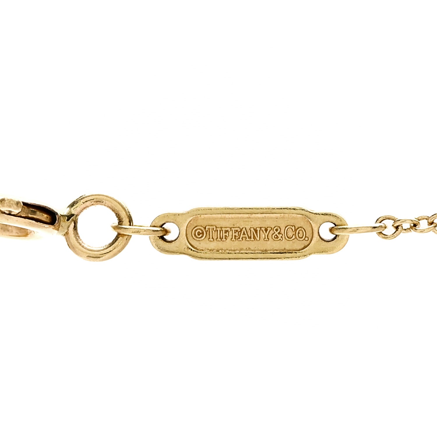 Tiffany 18K Yellow Gold Large T Smile Pendant Necklace 5 of 6