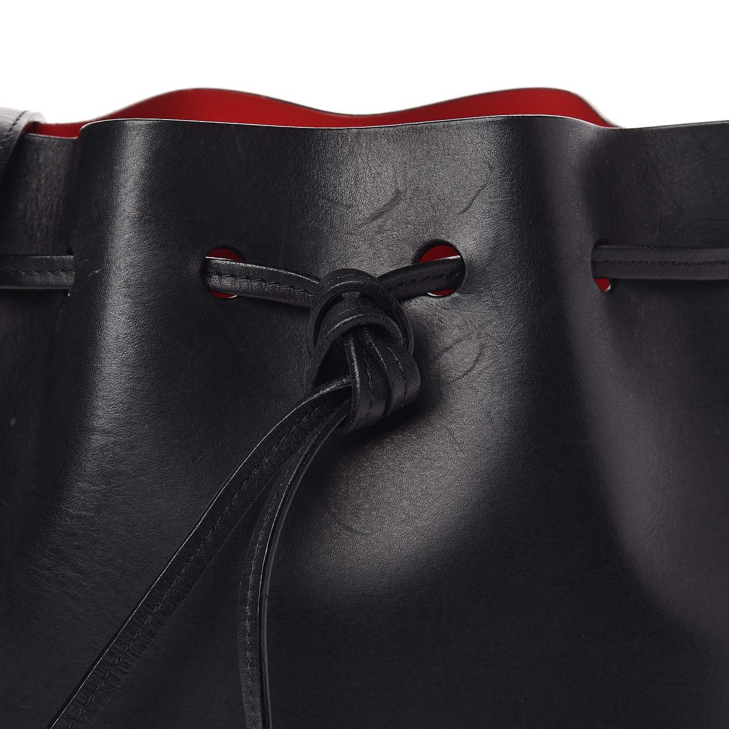 Mansur Gavriel Vegetable Tanned Calfskin Mini Bucket Bag Black Flamma 21 of 21