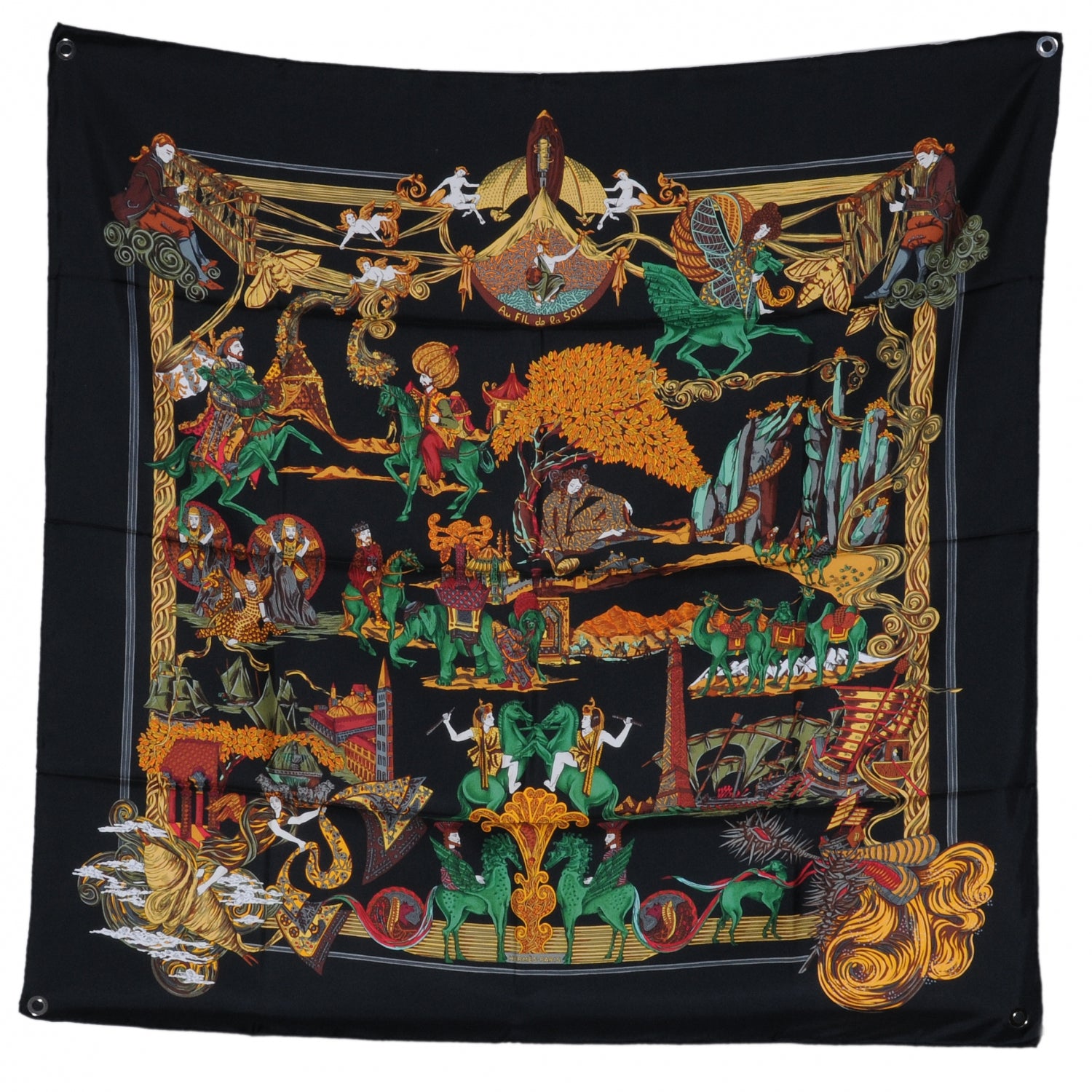 Hermes Silk Au Fil De La Soie Scarf 90 2 of 6