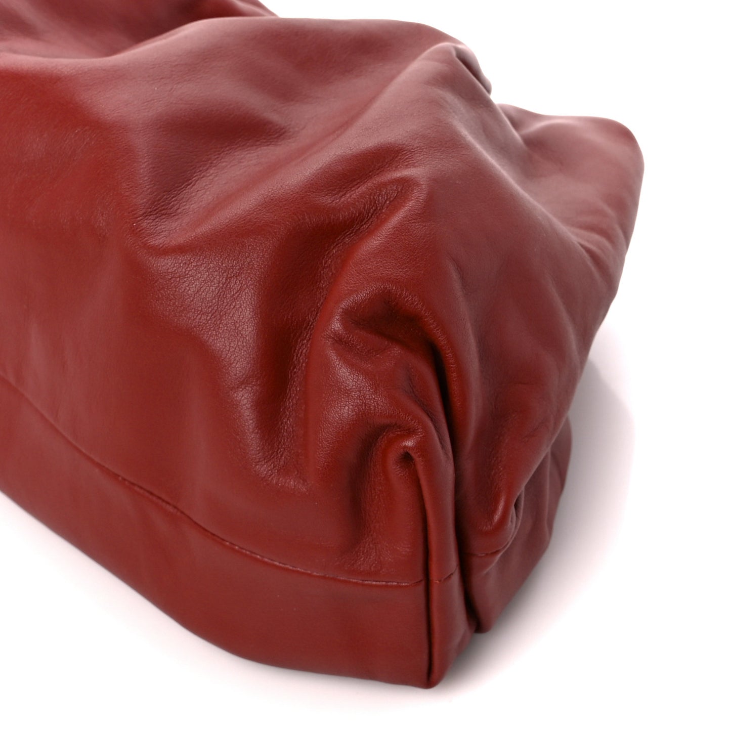 Smooth Butter Calf The Pouch Oversized Clutch Rust