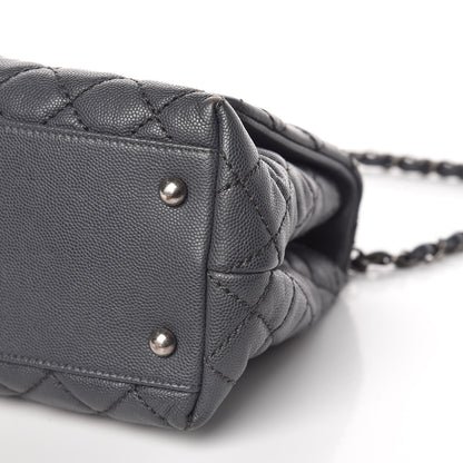 Chanel Caviar Quilted Small Coco Handle Flap Gray 8 of 9