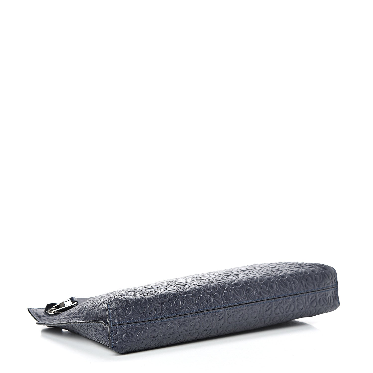 Loewe Calfskin Embossed Repeat T Pouch Navy 3 of 9