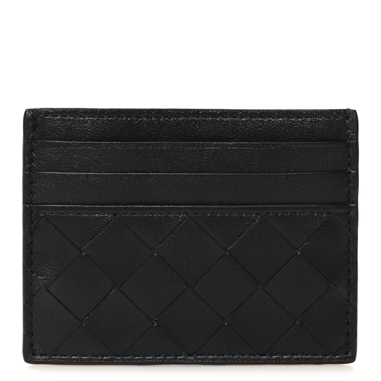 Bottega Veneta Nappa Intrecciato VN Card Case Black 1 of 7