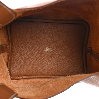 Hermes Taurillon Clemence Picotin Lock 18 PM Gold 4 of 13