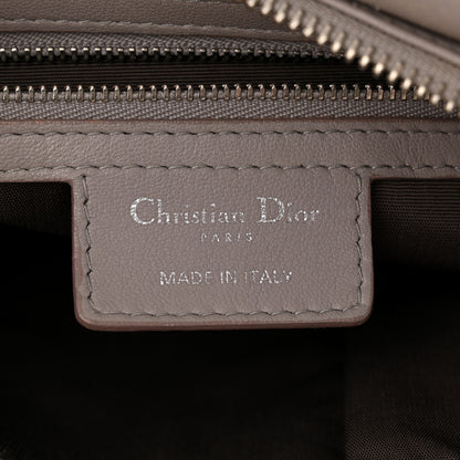 Christian Dior Lambskin Cannage Medium Granville Tote Grey 6 of 12