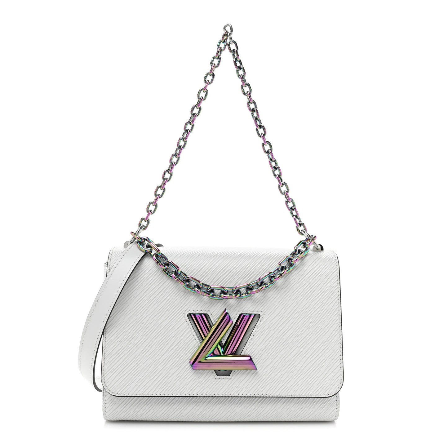 Epi Twist Triple Chain Shoulder Bag MM White