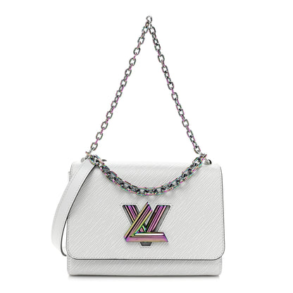 Louis Vuitton Epi Twist Triple Chain Shoulder Bag MM White 1 of 9