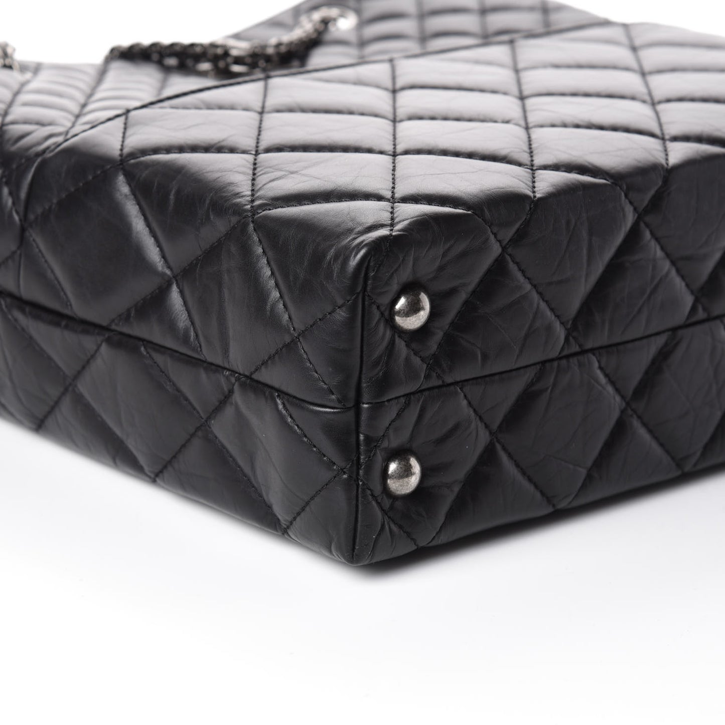 Aged Calfskin Quilted Reissue 2.55 Tote Black
