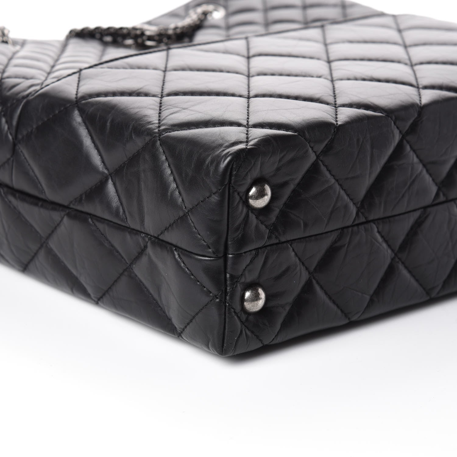 Chanel Aged Calfskin Quilted Reissue 2.55 Tote Black 7 of 9