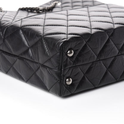 Chanel Aged Calfskin Quilted Reissue 2.55 Tote Black 7 of 9