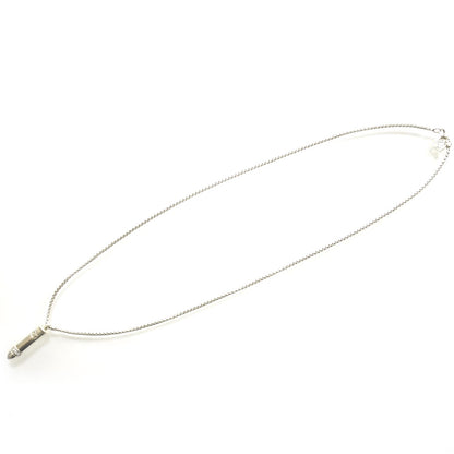 David Yurman Sterling Silver and Pave Diamond Bullet Necklace 1 of 5