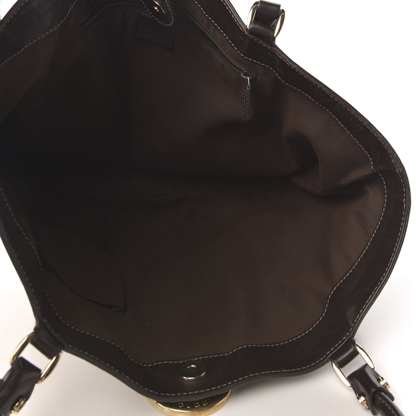 Monogram Medium D Gold Hobo Dark Brown