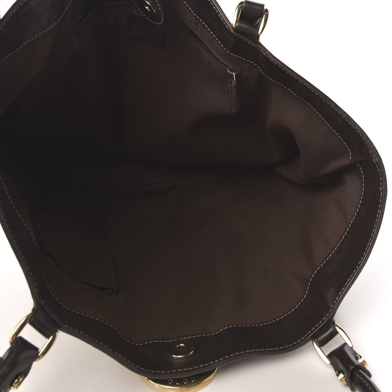Gucci Monogram Medium D Gold Hobo Dark Brown 7 of 9