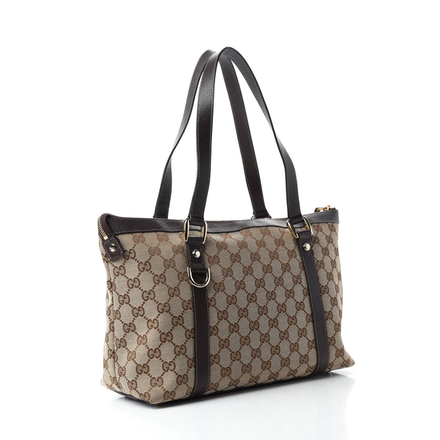 Gucci Monogram Medium Abbey Tote Dark Brown 3 of 10