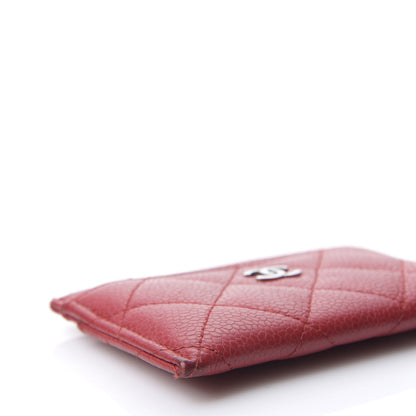 Chanel Caviar Quilted Card Holder Red 10 of 14