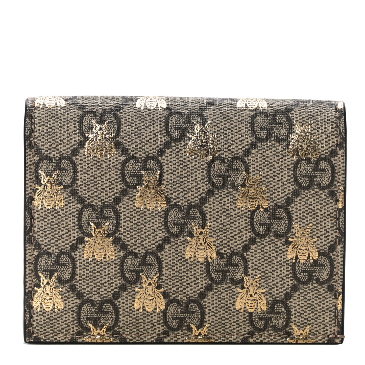 GG Supreme Monogram Bee Print Card Case