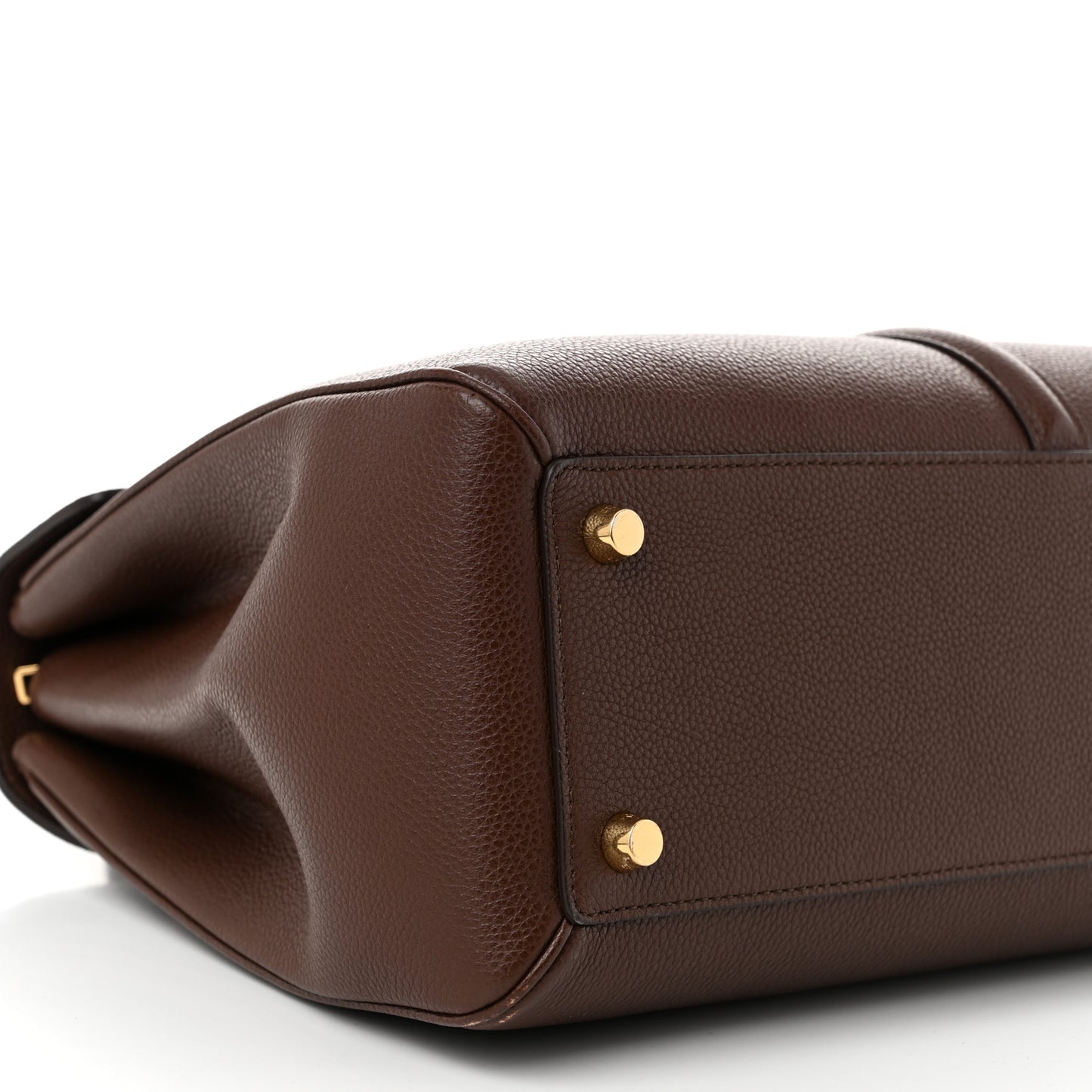 Grained Calfskin Classique 16 Top Handle Bag Brown