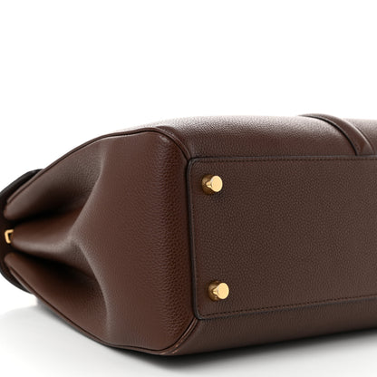 Celine Grained Calfskin Classique 16 Top Handle Bag Brown 10 of 11