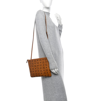 MCM Visetos Medium Crossbody Pouch Cognac 2 of 10