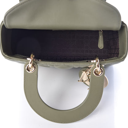 Christian Dior Lambskin Cannage Small My ABCDior Lady Dior Army Green 5 of 10