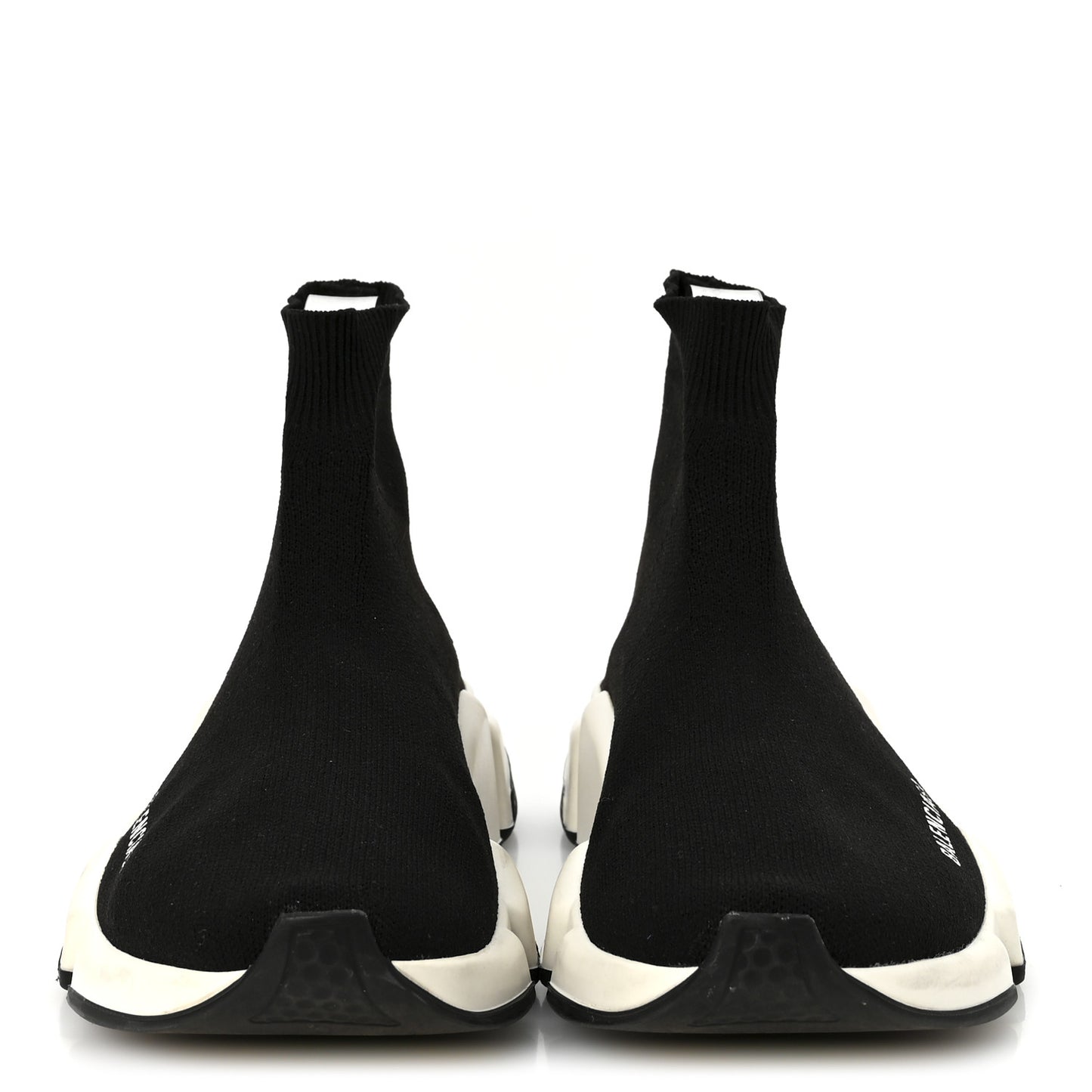 Neoprene Knit Womens Speed Sneakers 38 Black White