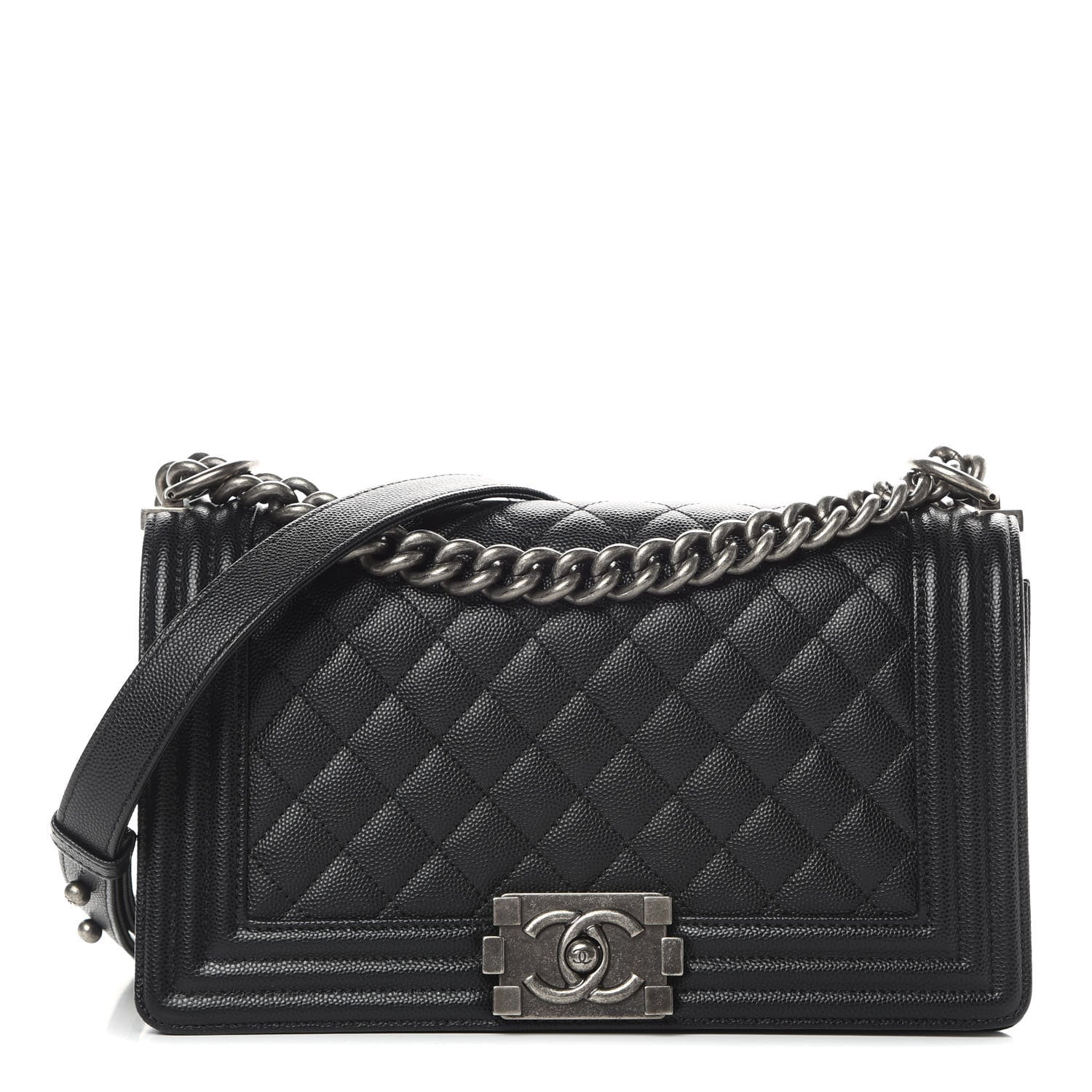 Chanel Caviar Quilted Medium Boy Flap Black 1 of 11