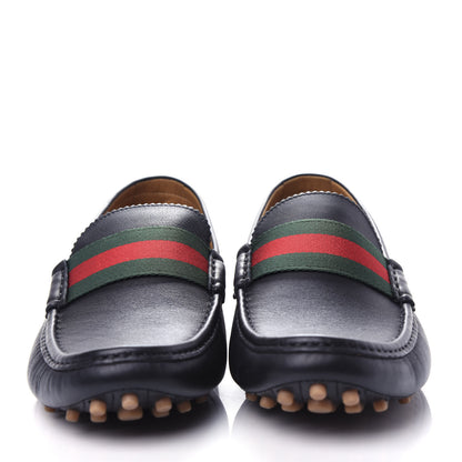 Gucci Calfskin Web Driver Loafers 11.5 Black 2 of 10
