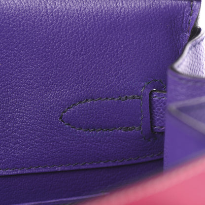 Hermes Epsom Horseshoe Birkin 30 Blue Encre Ultraviolet Rose Tyrien 16 of 35