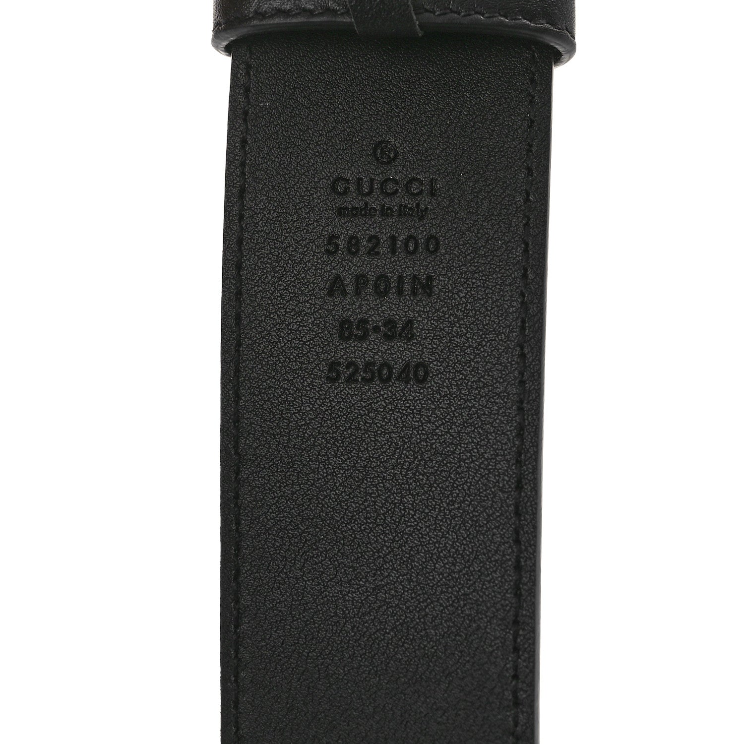 Gucci Calfskin Crystal Double G 40mm Belt 85 34 Black 3 of 5