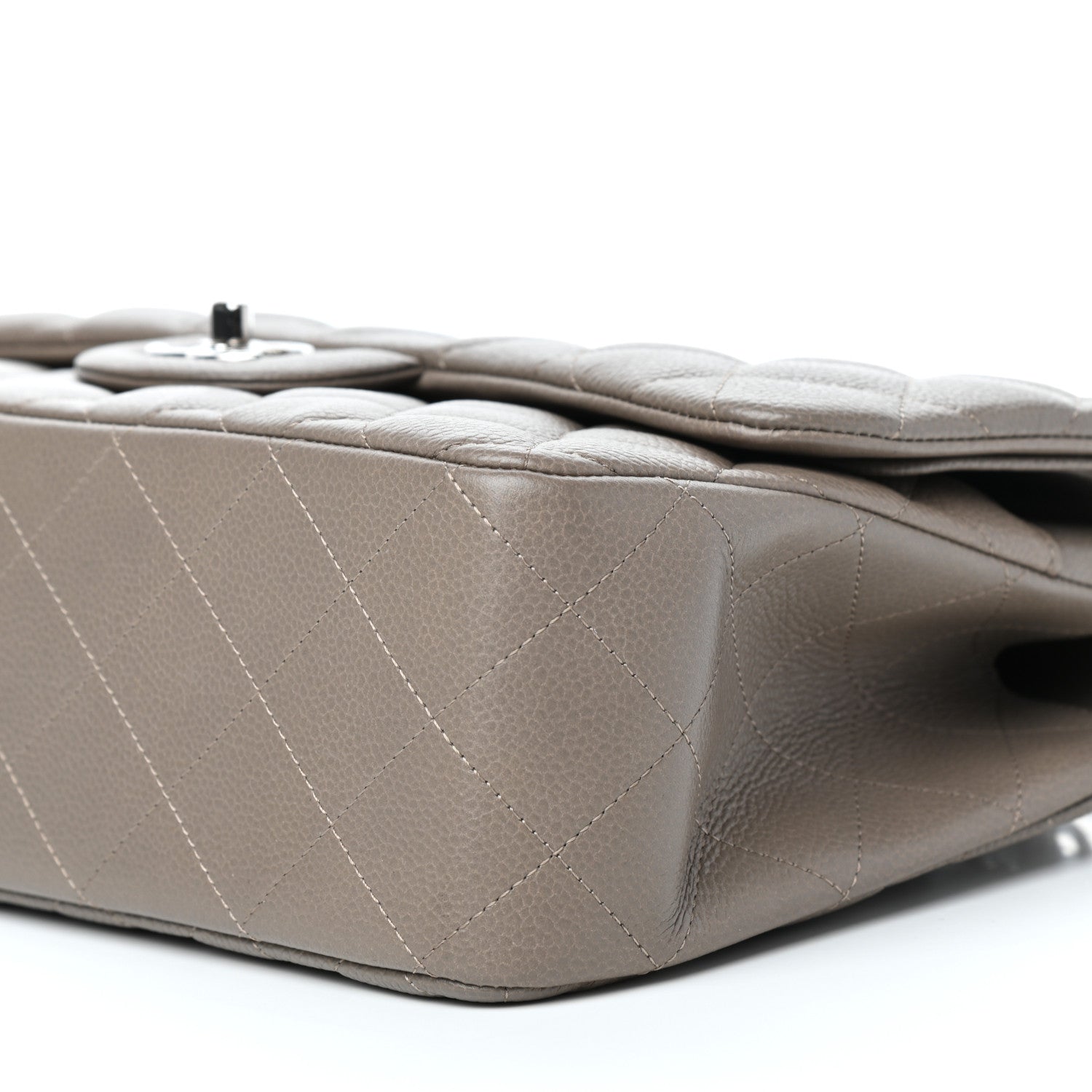 Chanel Caviar Quilted Jumbo Double Flap Taupe 8 of 10