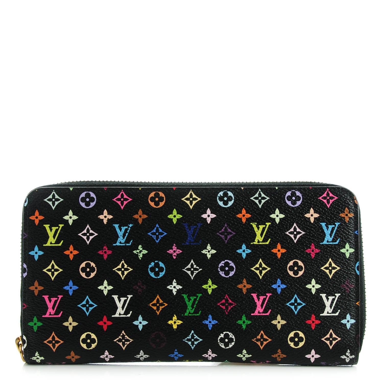 Louis Vuitton Monogram Multicolor Zippy Wallet Black Grenade 1 of 7