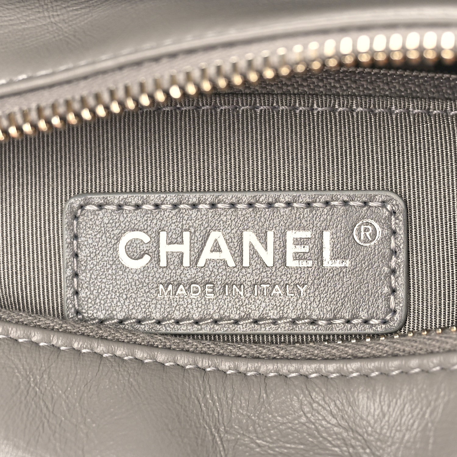 Chanel Aged Calfskin Quilted Small Gabrielle Hobo Grey 6 of 9